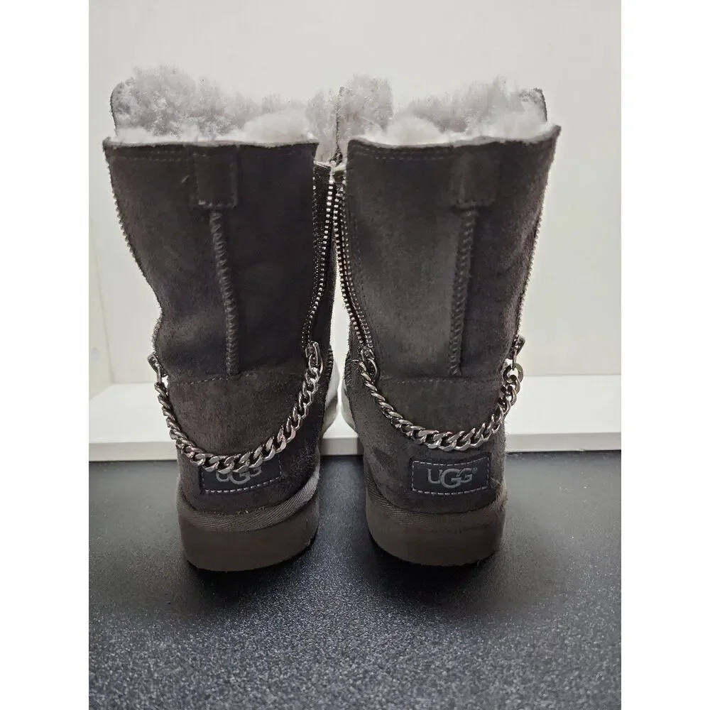 UGG Australia Classic Short Sparkle Zip Boots Size 5